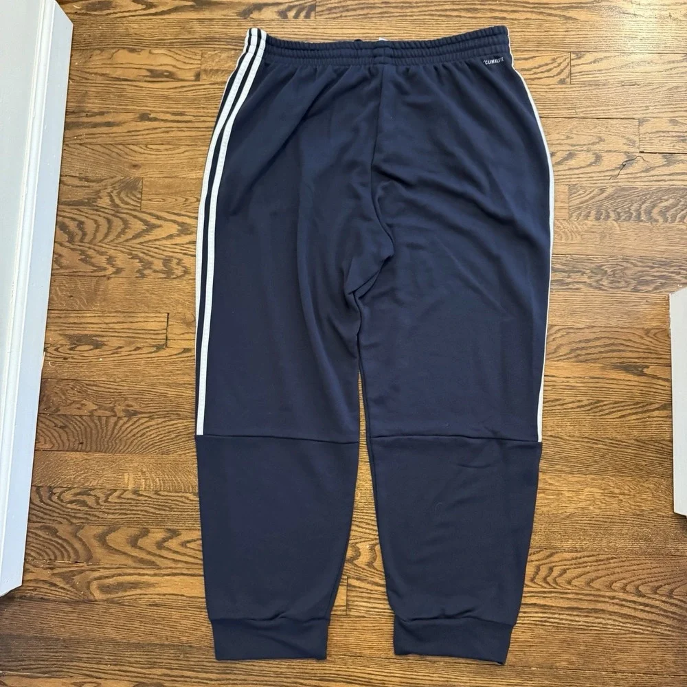 Adidas Sweat Pants Taper ClimaLite Cotton Blend Jogger W/Pockets Mens 2XL Navy